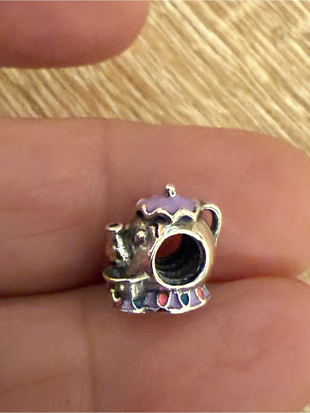 Purple Teapot Small Pet Accessory Charm